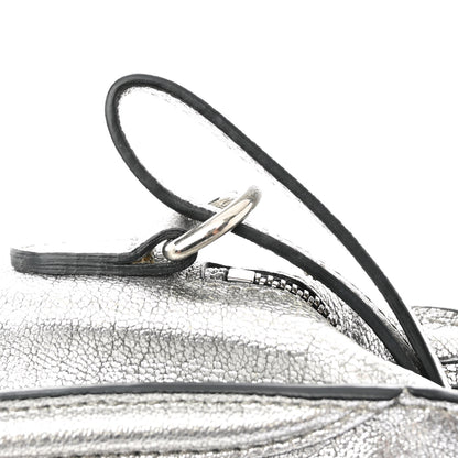 Alexander McQueen Metallic Pebbled Calfskin Mini Padlock Tote Silver 12 of 12