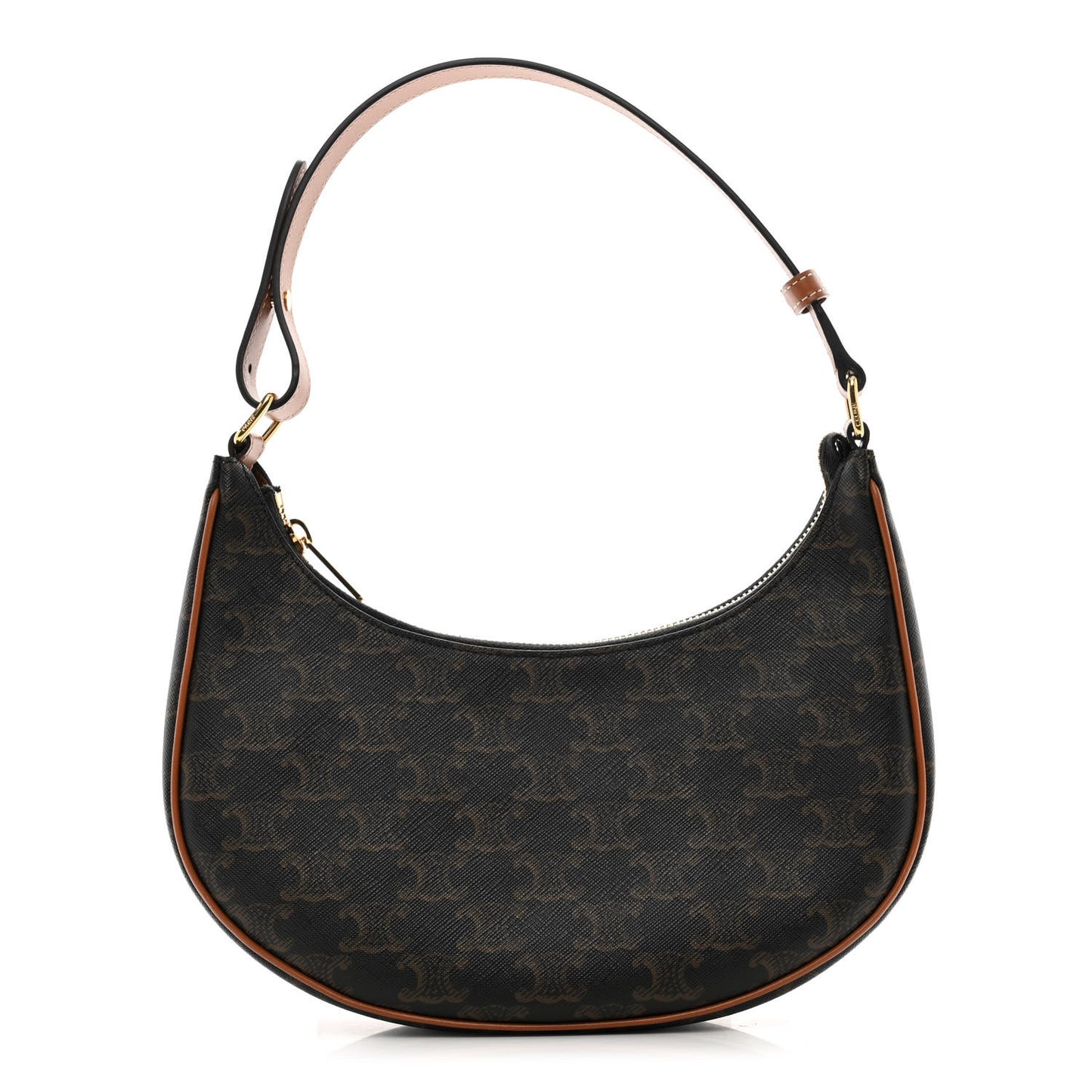 Triomphe Canvas Calfskin Ava Shoulder Bag Tan