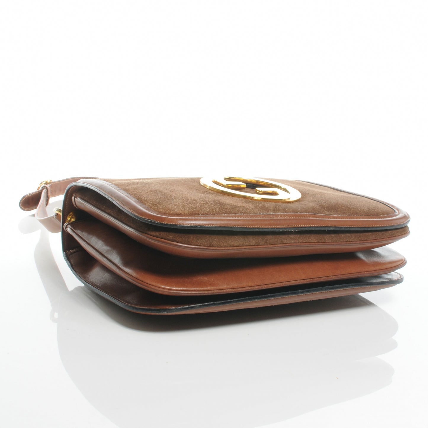 Suede GG Shoulder Bag Brown
