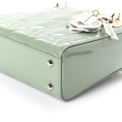 Christian Dior Patent Cannage Mini Lady Dior Mint Green 7 of 10