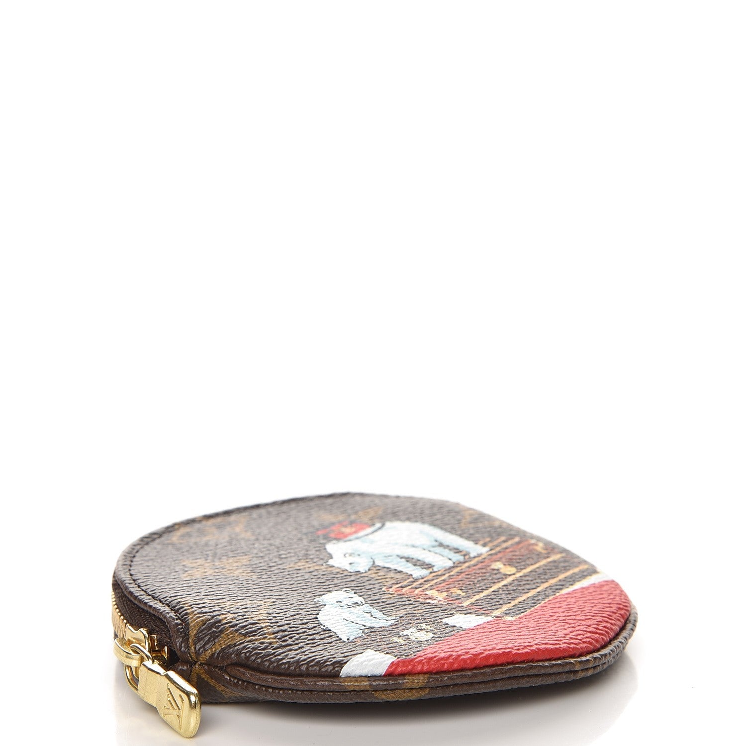 Louis Vuitton Monogram 2017 Christmas Animation Round Coin Purse 4 of 6