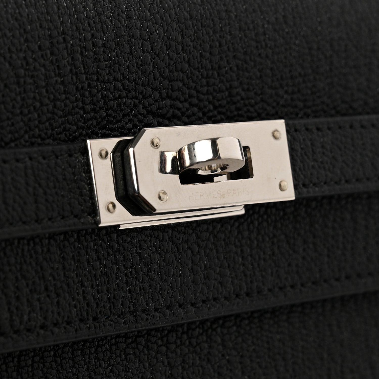 Hermes Chevre Mysore Kelly Wallet To Go Black 6 of 8