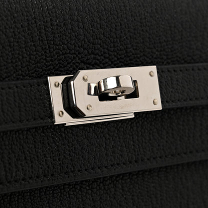 Hermes Chevre Mysore Kelly Wallet To Go Black 6 of 8