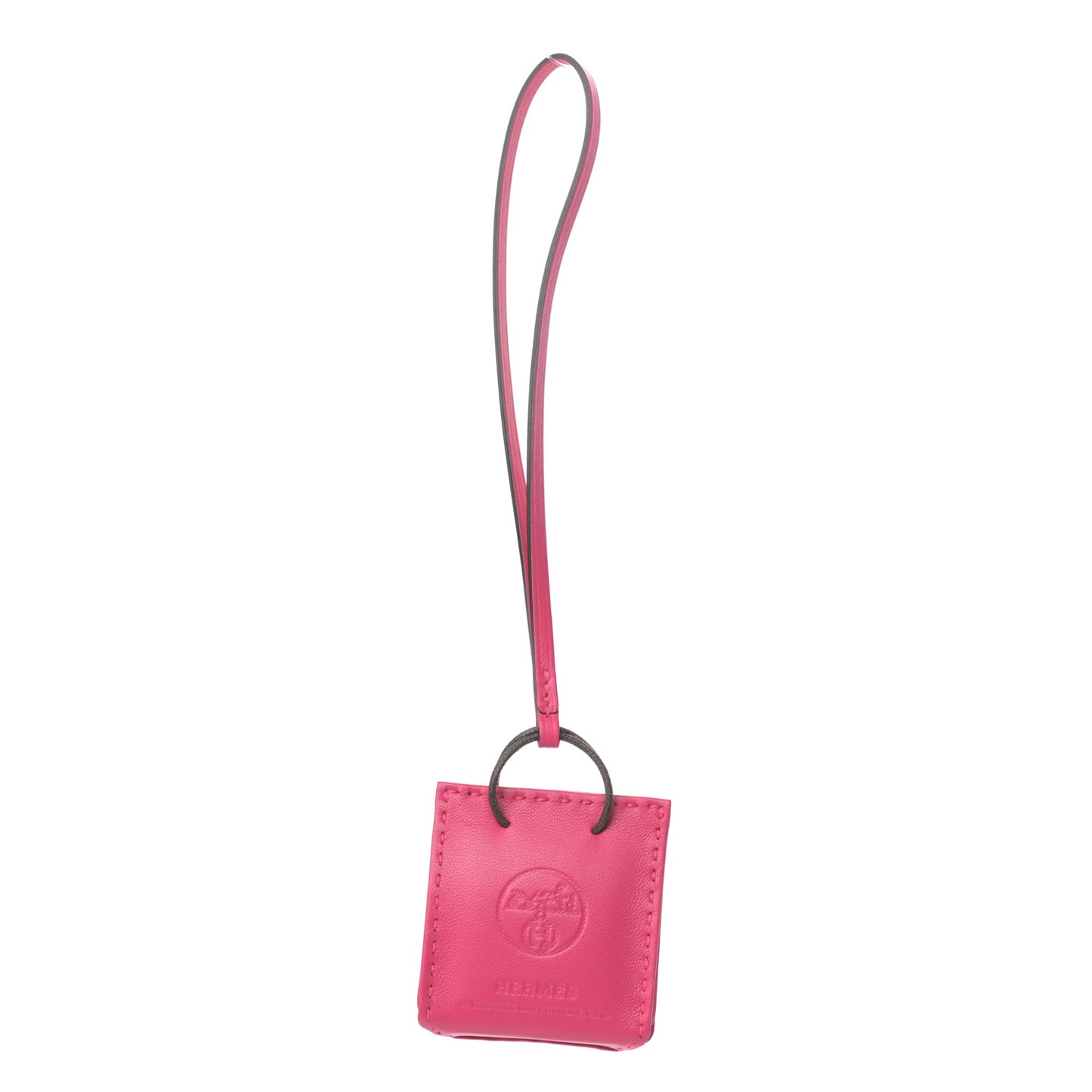 Milo Lambskin Swift Shopping Bag Charm Rose Mexico