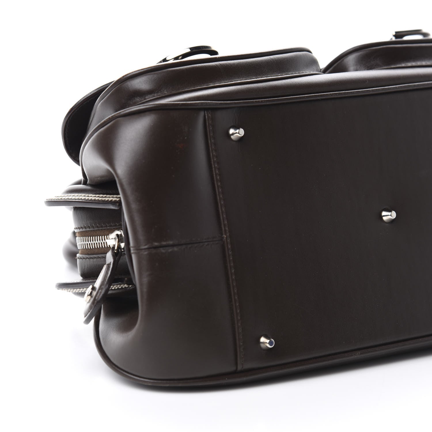 Christian Dior Calfskin Medium Detective Satchel Brown 6 of 11