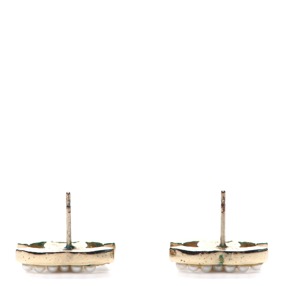 Pearl CC Earrings Gold