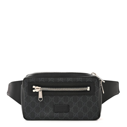 Gucci Soft GG Supreme Monogram Web Belt Bag Black Grey 1 of 10