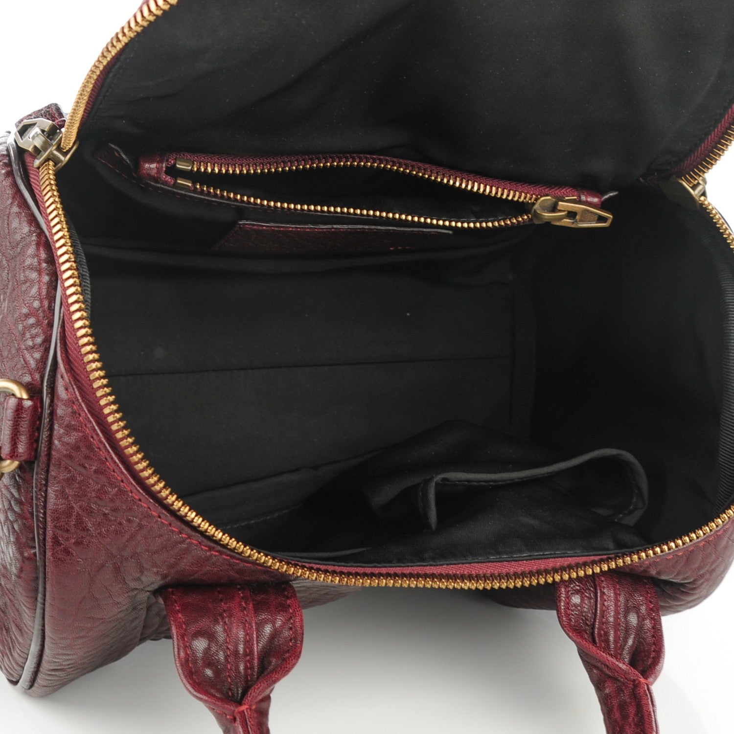 Alexander Wang Pebbled Lambskin Rockie Beet Antique Brass Hardware 5 of 8