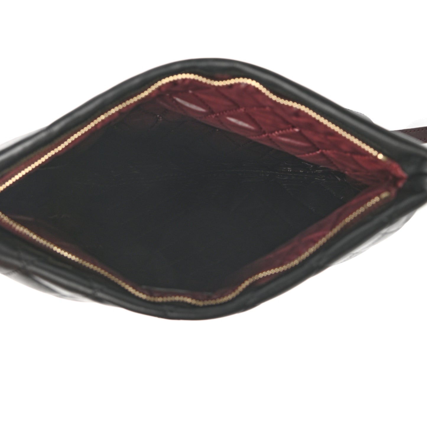 Lambskin Quilted CC Beauty Clutch Black