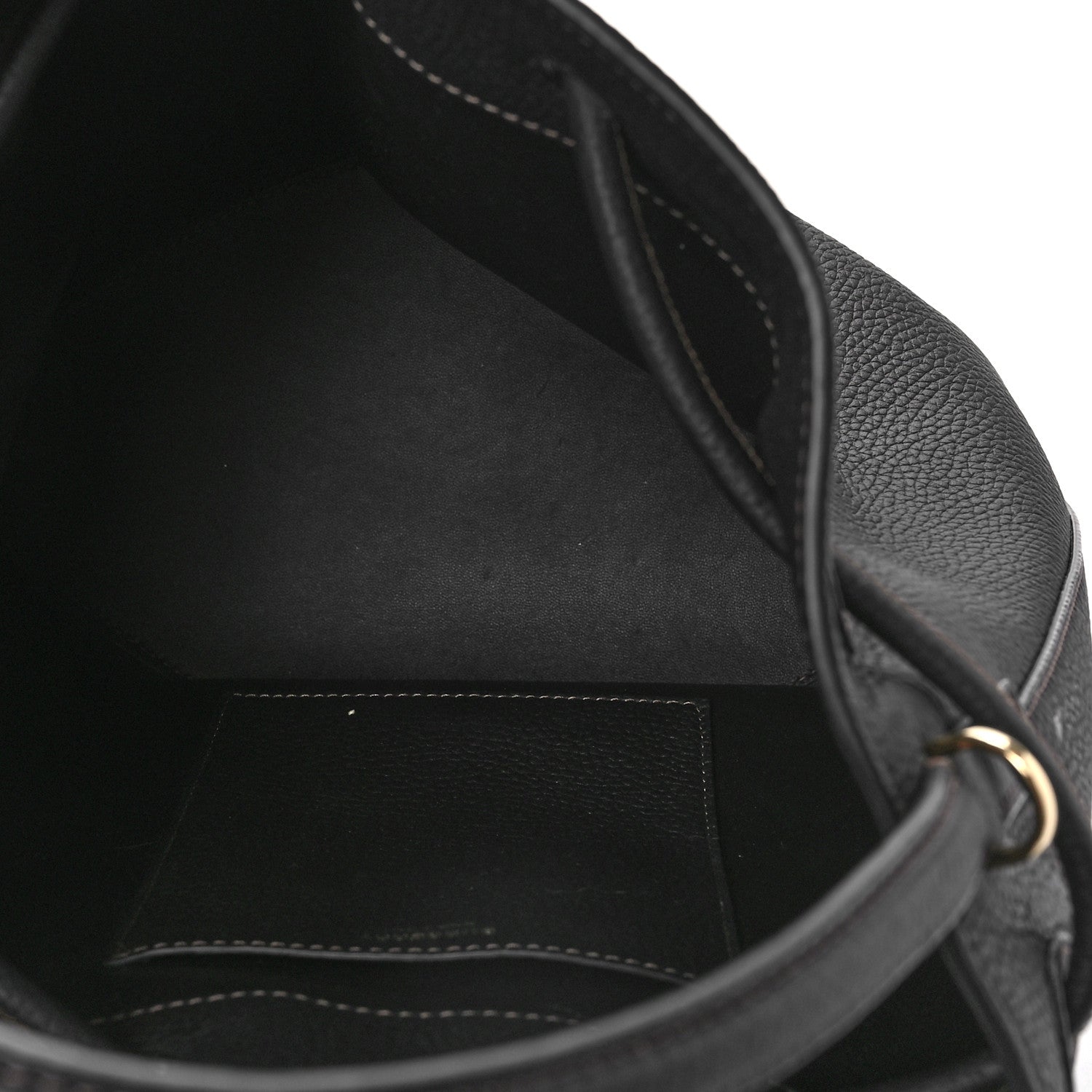 Burberry Grainy Calfskin Small TB Bucket Bag Black 5 of 8