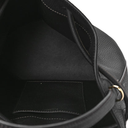 Burberry Grainy Calfskin Small TB Bucket Bag Black 5 of 8