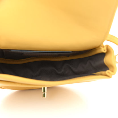 Chanel Goatskin Stitched Casual Trip Messenger Flap Yellow 5 of 9