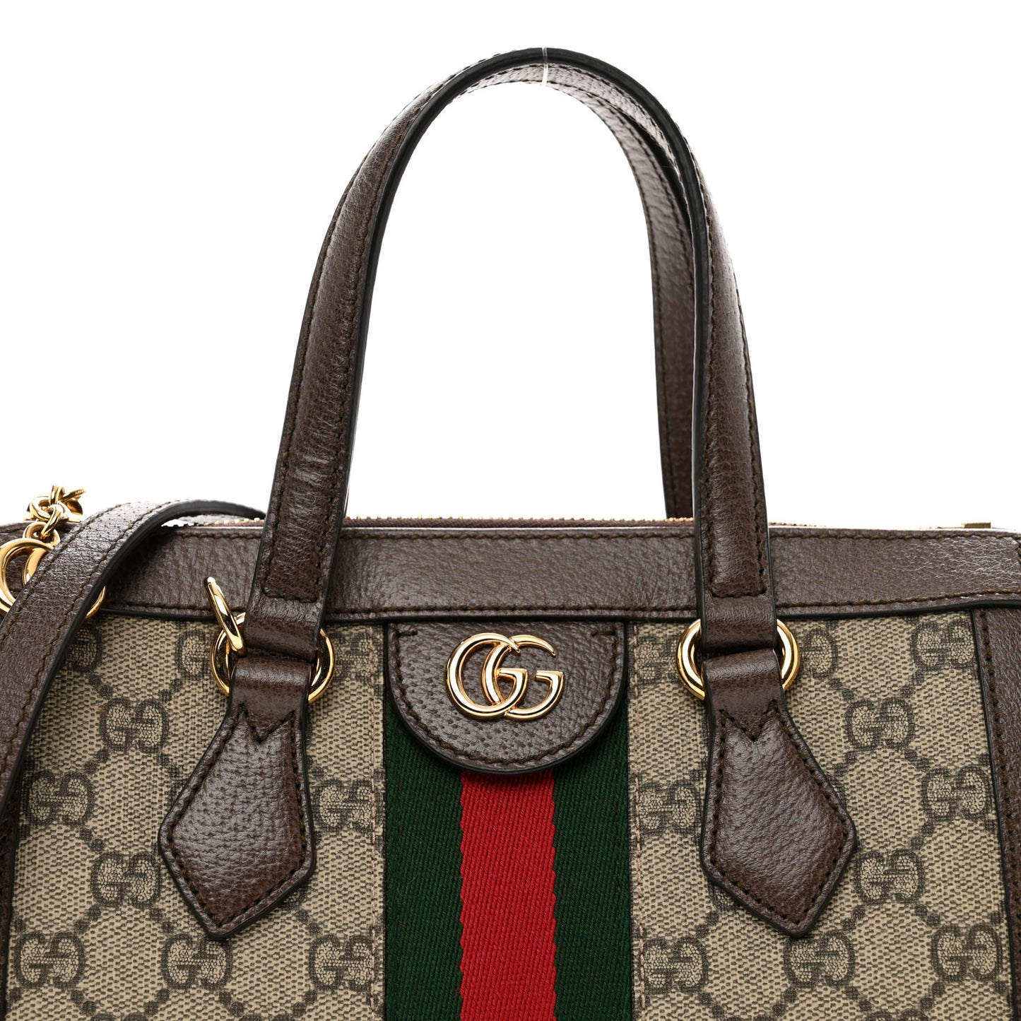 GG Supreme Monogram Small Ophidia Tote Bag Brown
