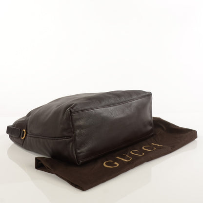 Gucci Deerskin Large Hip Bamboo Hobo Dark Cocoa 4 of 8