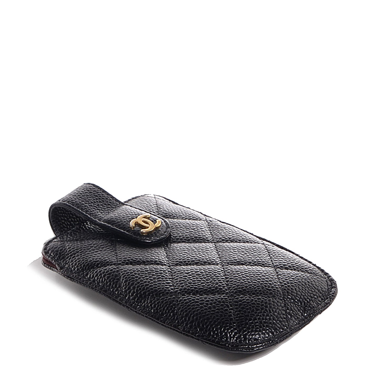 Caviar Quilted Cell Phone Case Black