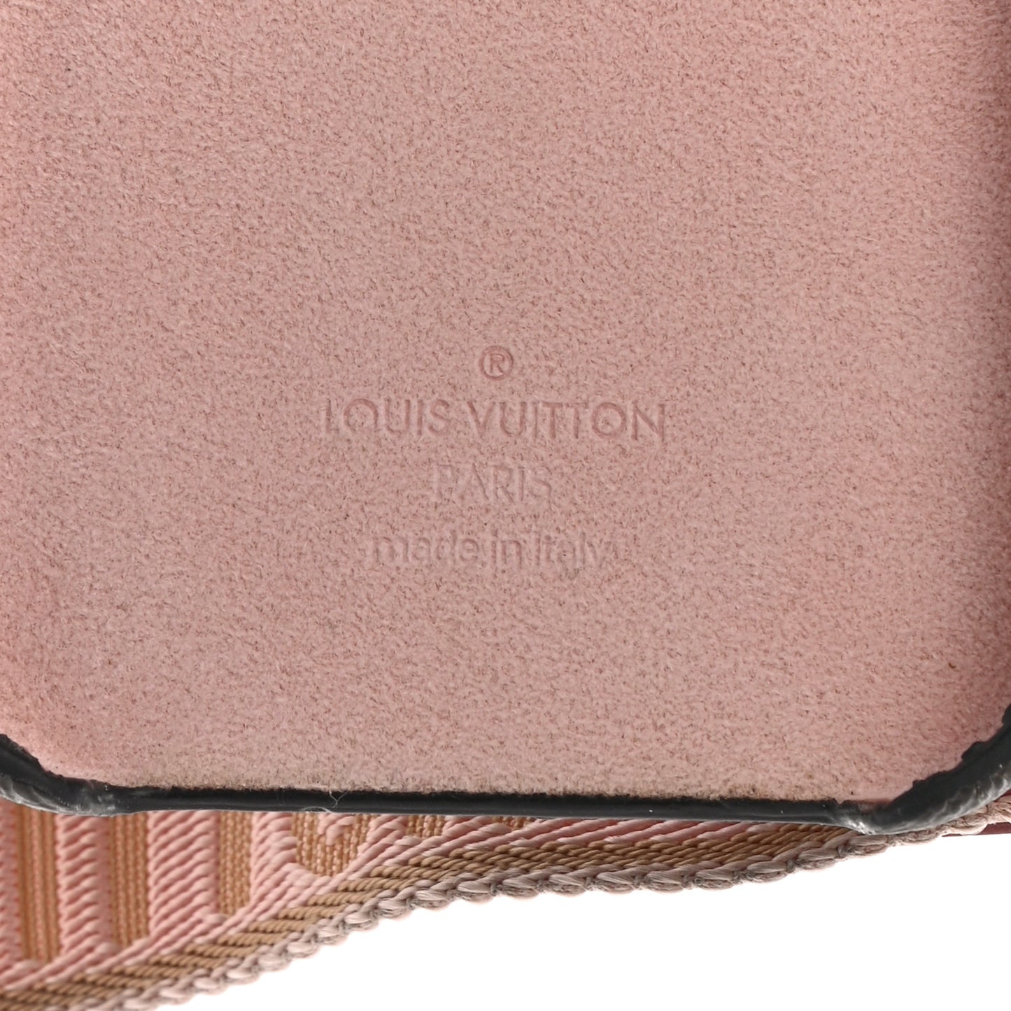 Monogram Bumper On Strap iPhone 13 Shoulder Strap Creme Pink