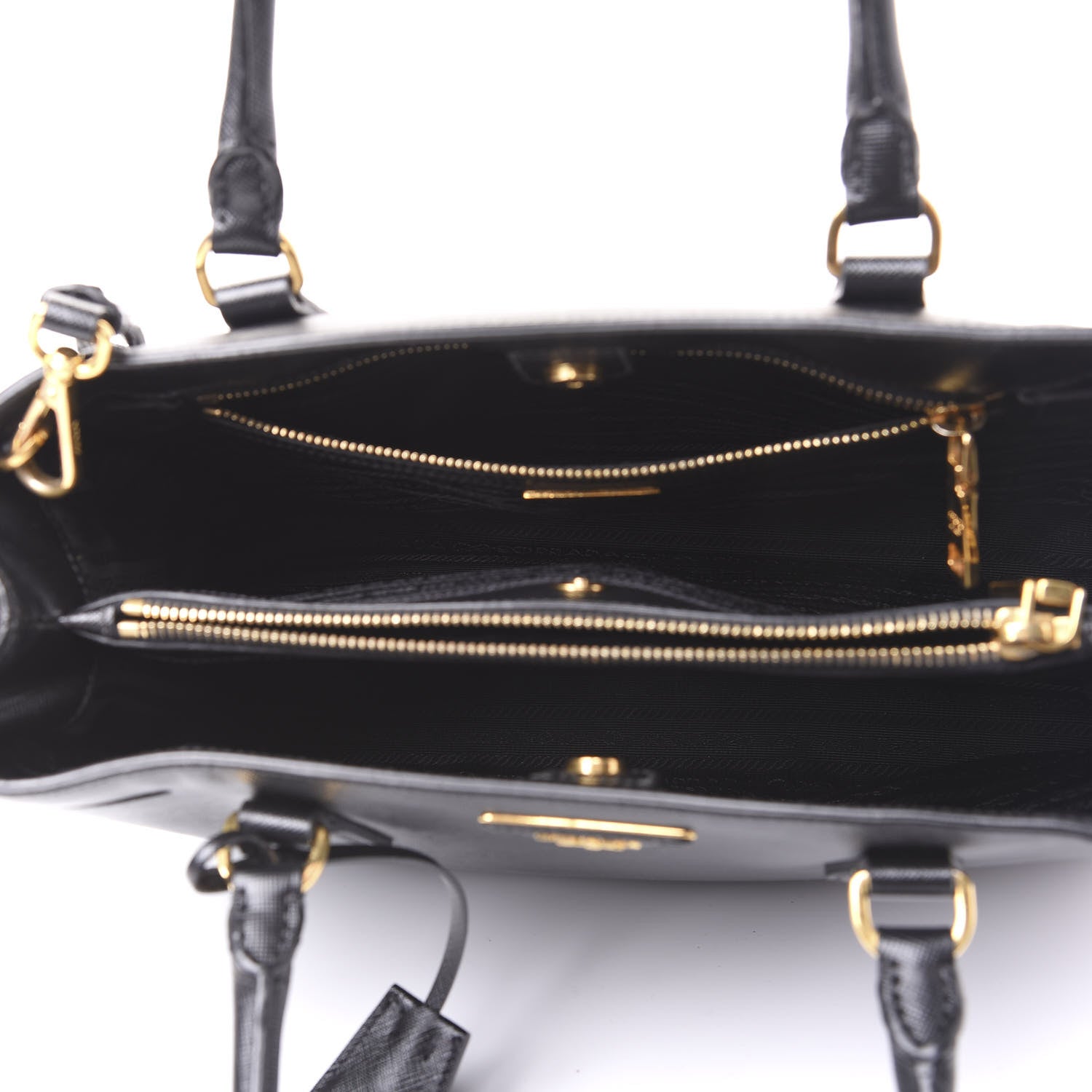 Prada Saffiano Lux Medium Tote Black 4 of 12