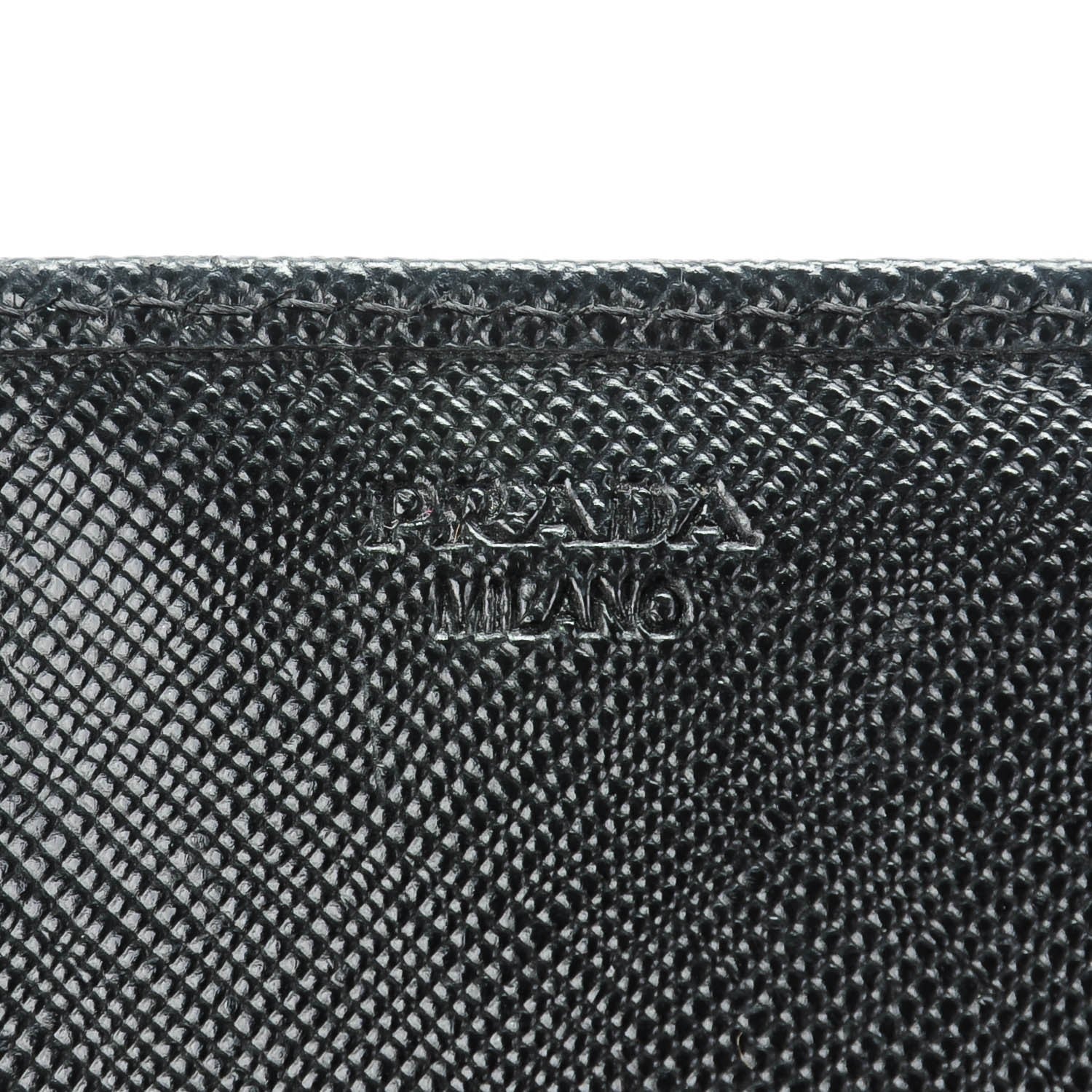 Prada Saffiano Metal Continental Flap Wallet Nero Black 6 of 8