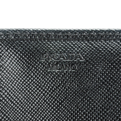 Prada Saffiano Metal Continental Flap Wallet Nero Black 6 of 8