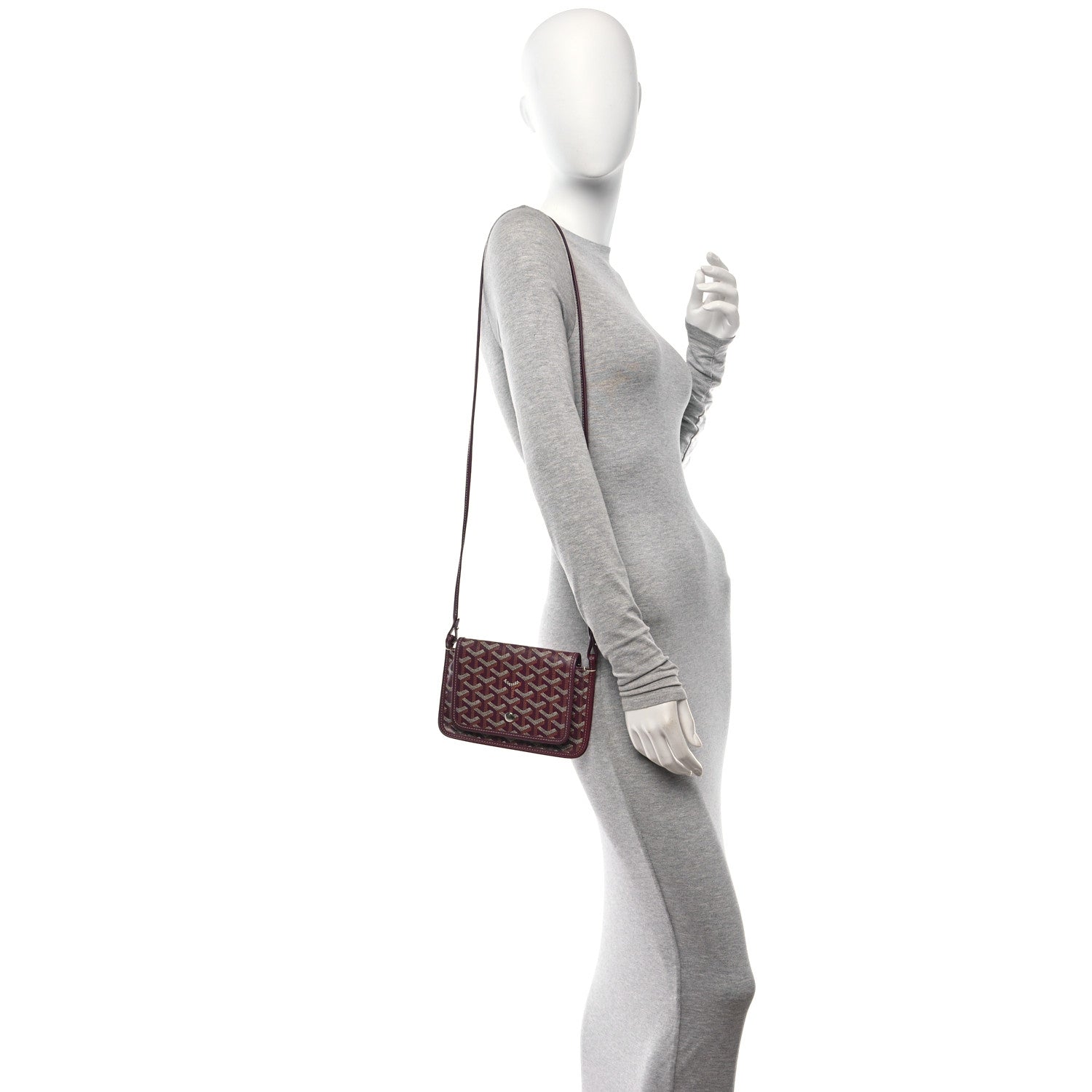 Goyard Goyardine Plumet Wallet Clutch Burgundy 2 of 9
