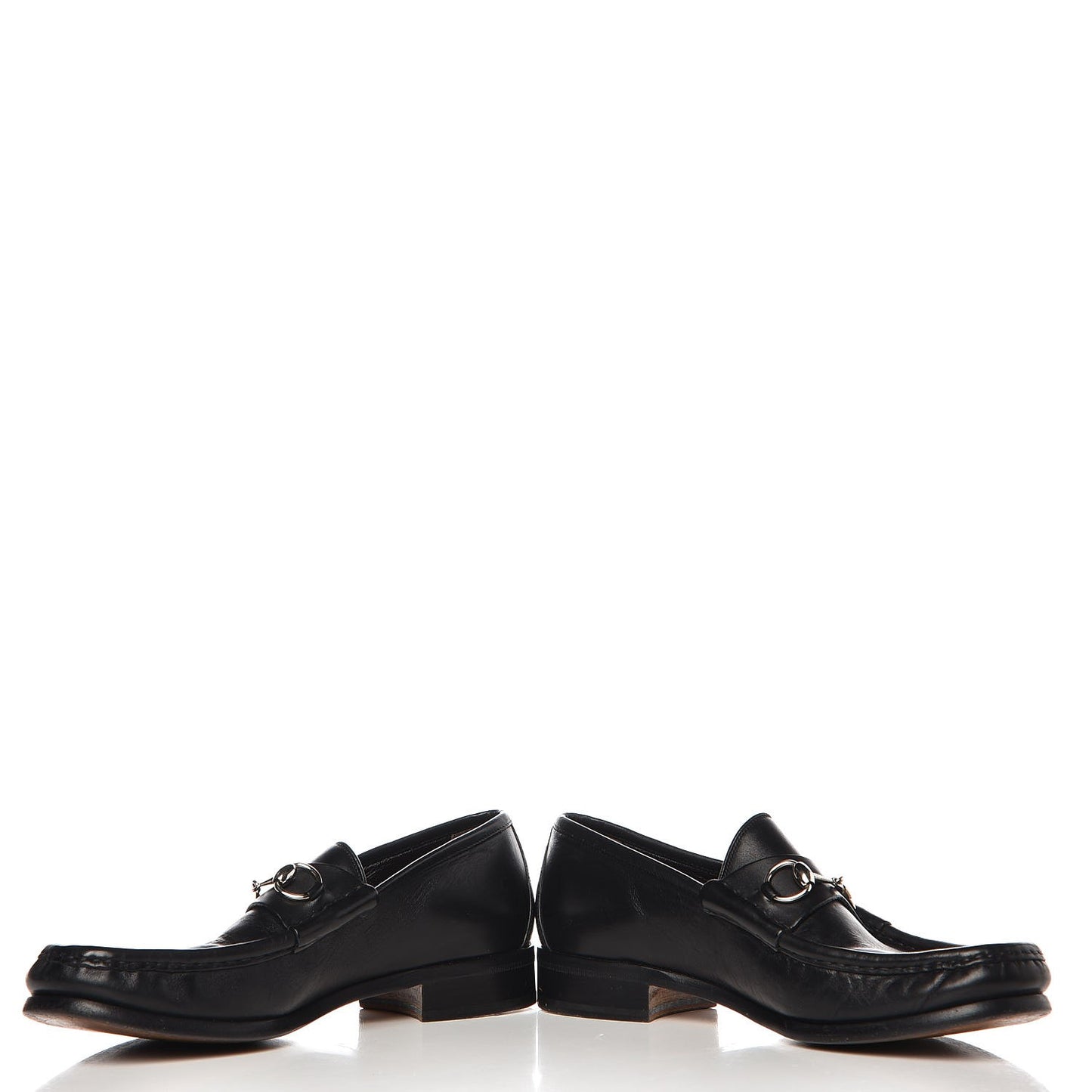Calfskin Mens Horsebit Loafers 10.5 Black