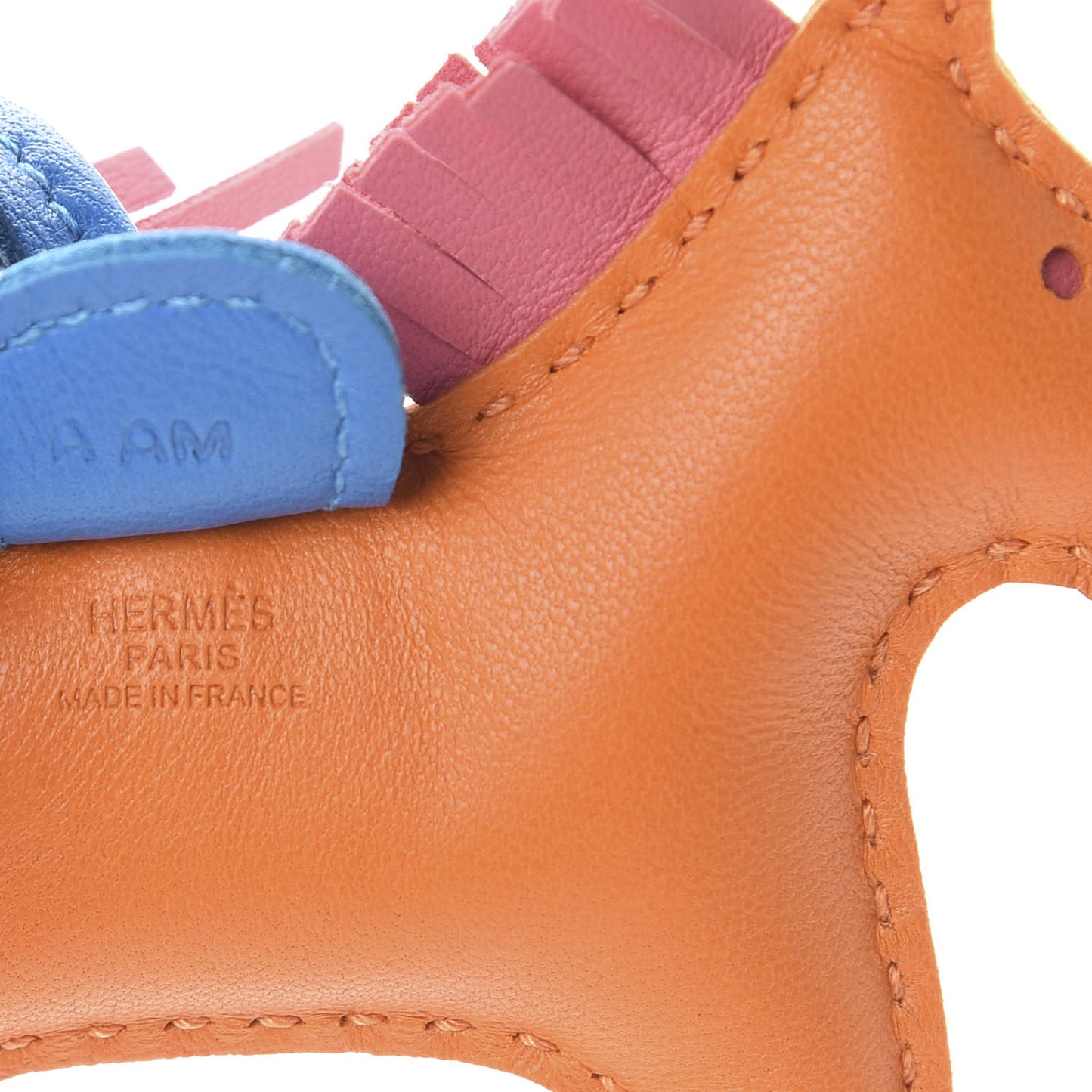 Milo Lambskin Grigri Rodeo Horse Bag Charm PM Orange Bleu Zanzibar Rose Azalee