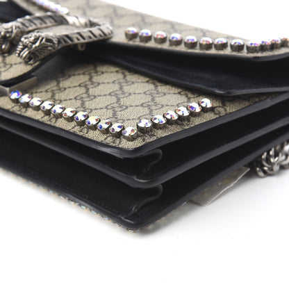 Gucci GG Supreme Monogram Crystal Small Dionysus Shoulder Bag Black 11 of 12