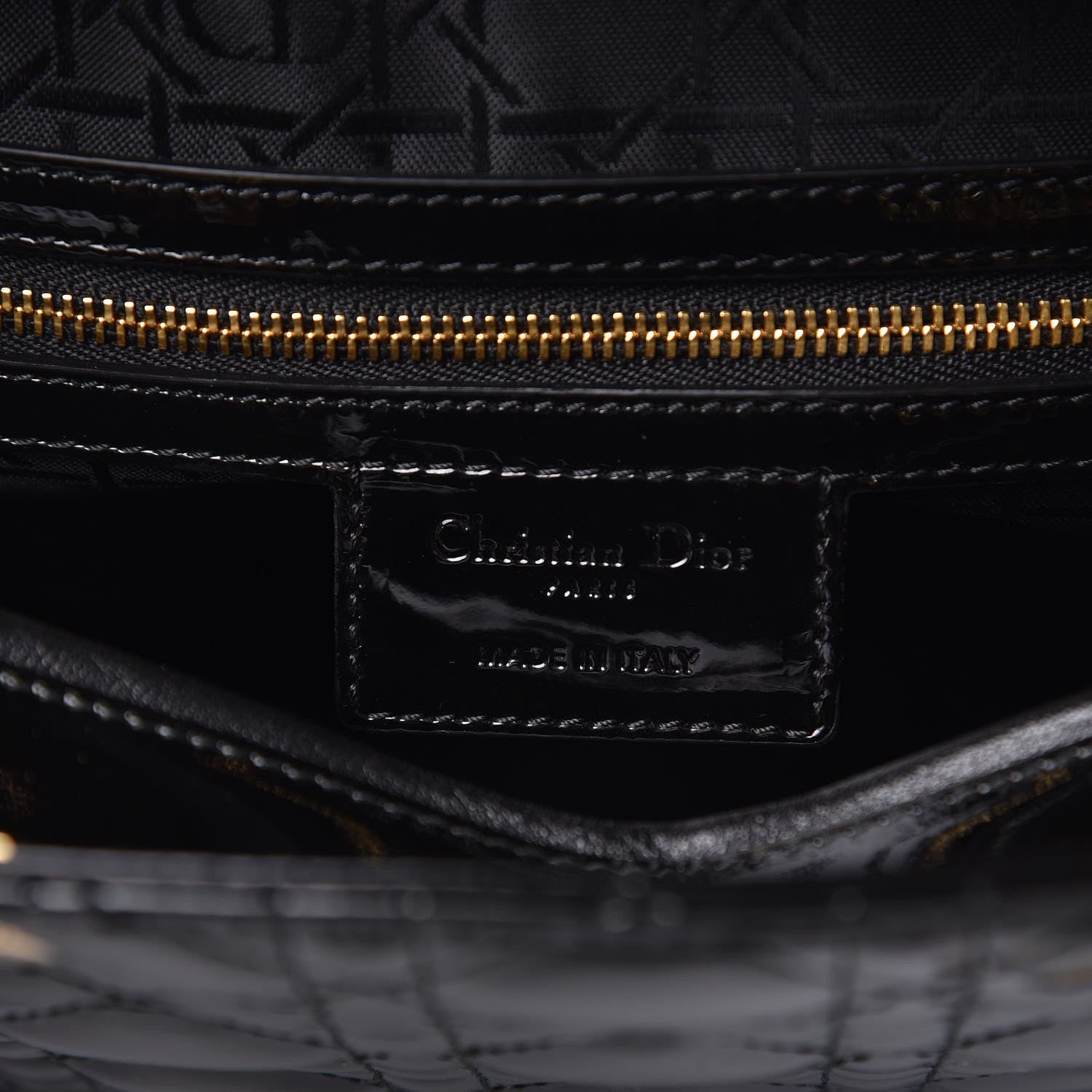 Christian Dior Patent Cannage Large Lady Dior Black 6 of 9