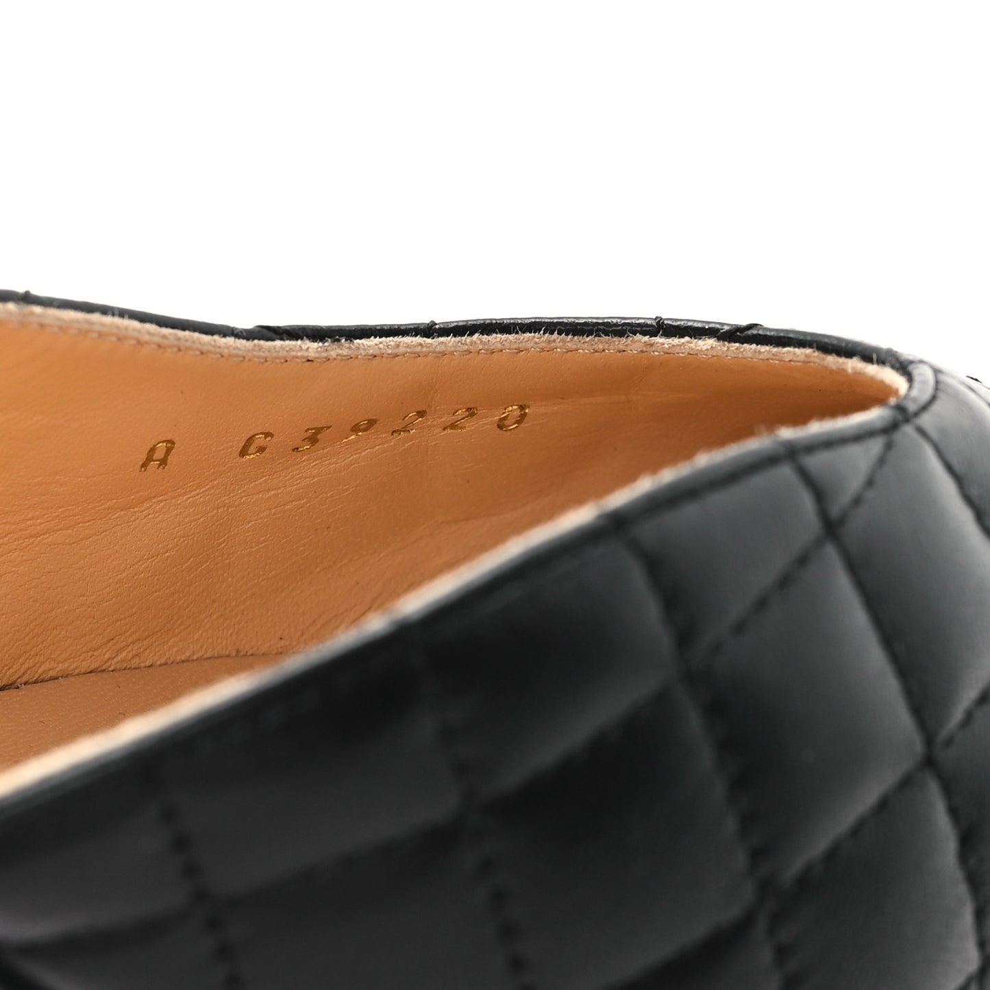 Lambskin Patent Calfskin Quilted Cap Toe CC Slingback Pumps 39 Black