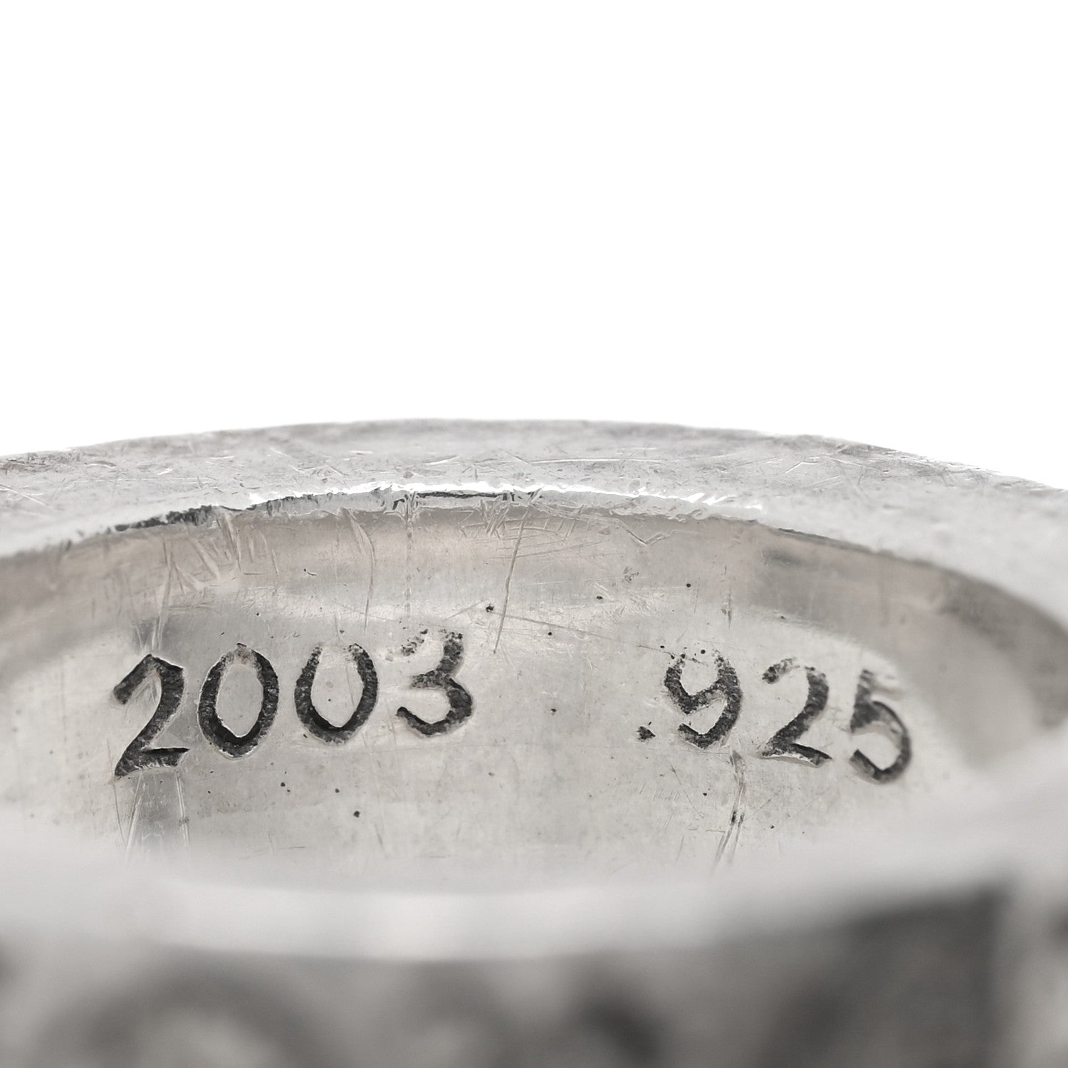 Chrome Hearts Sterling Silver Cross CH Forever Spacer Ring 49 5