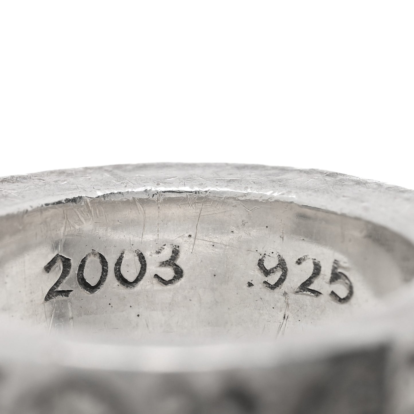 Sterling Silver Cross CH Forever Spacer Ring 49 5