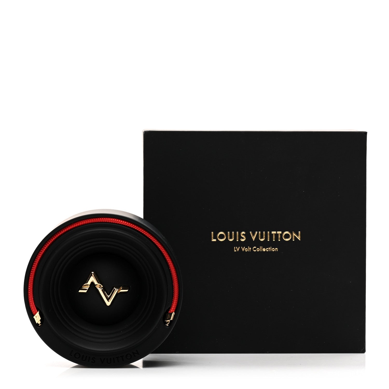 Louis Vuitton 18K Yellow Gold Volt Upside Down Chain Bracelet 17 Red 4 of 4