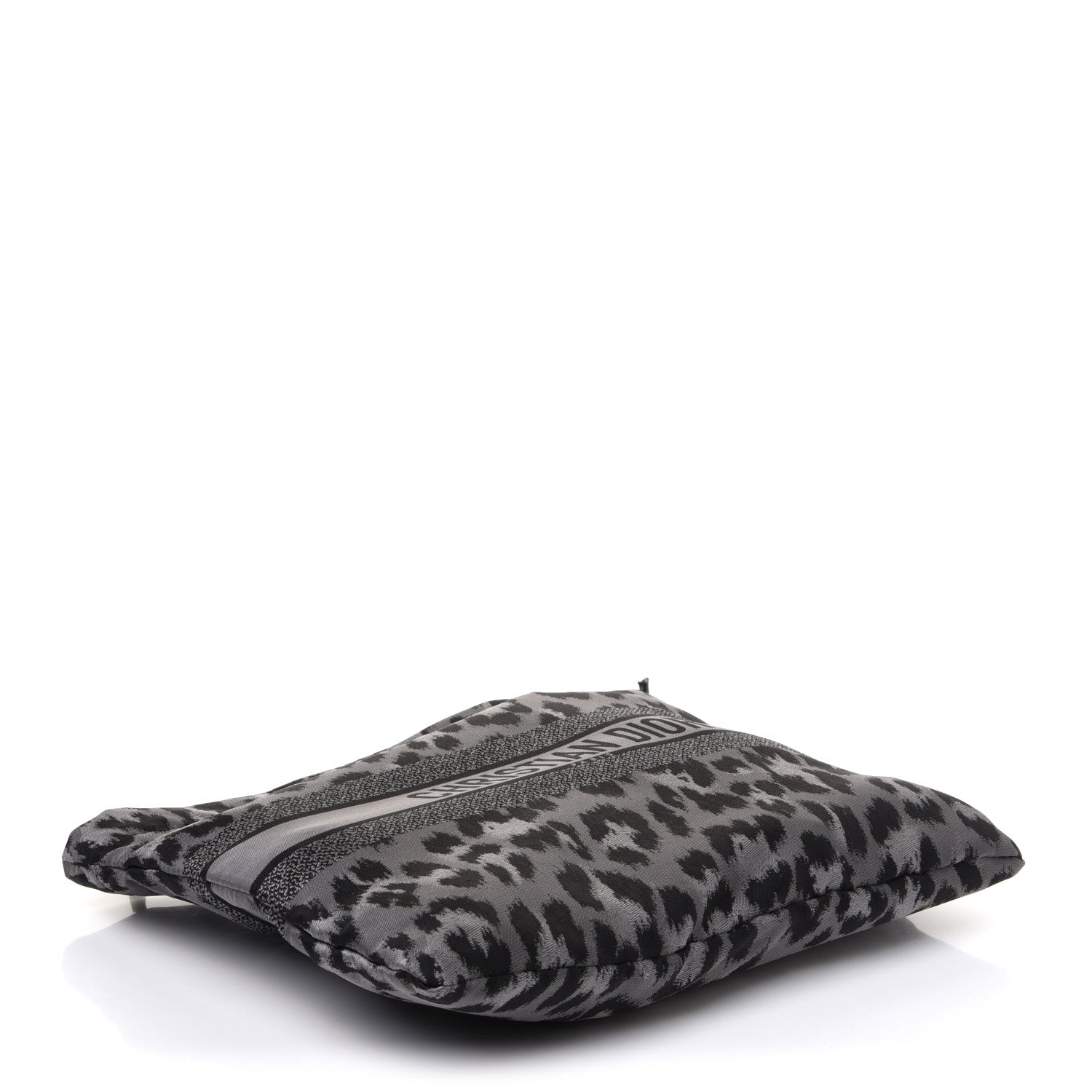 Christian Dior Canvas Embroidered Mizza Diortravel Zipped Pouch Black Grey 4 of 8