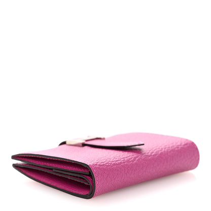 Hermes Chevre Mysore Mini Bearn Wallet Rose Pourpre 4 of 9