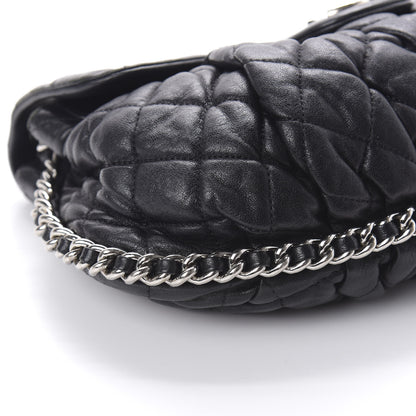 Chanel Washed Lambskin Quilted Medium Chain Around Messenger Black 6 of 11