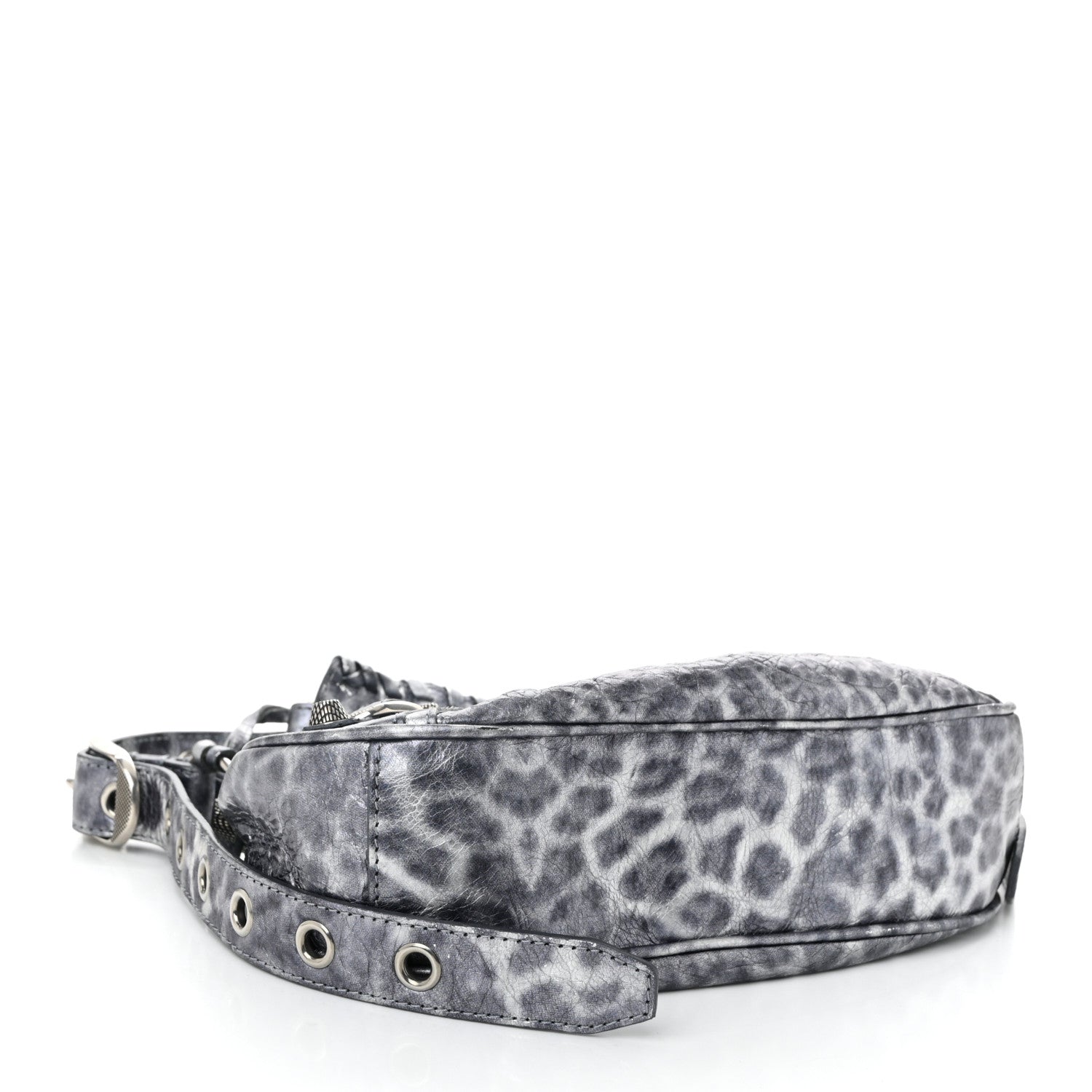 Balenciaga Metallic Agneau Arena Leopard Le Cagole Shoulder Bag XS Dark Grey 5 of 12
