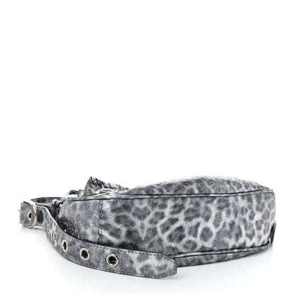 Balenciaga Metallic Agneau Arena Leopard Le Cagole Shoulder Bag XS Dark Grey 5 of 12