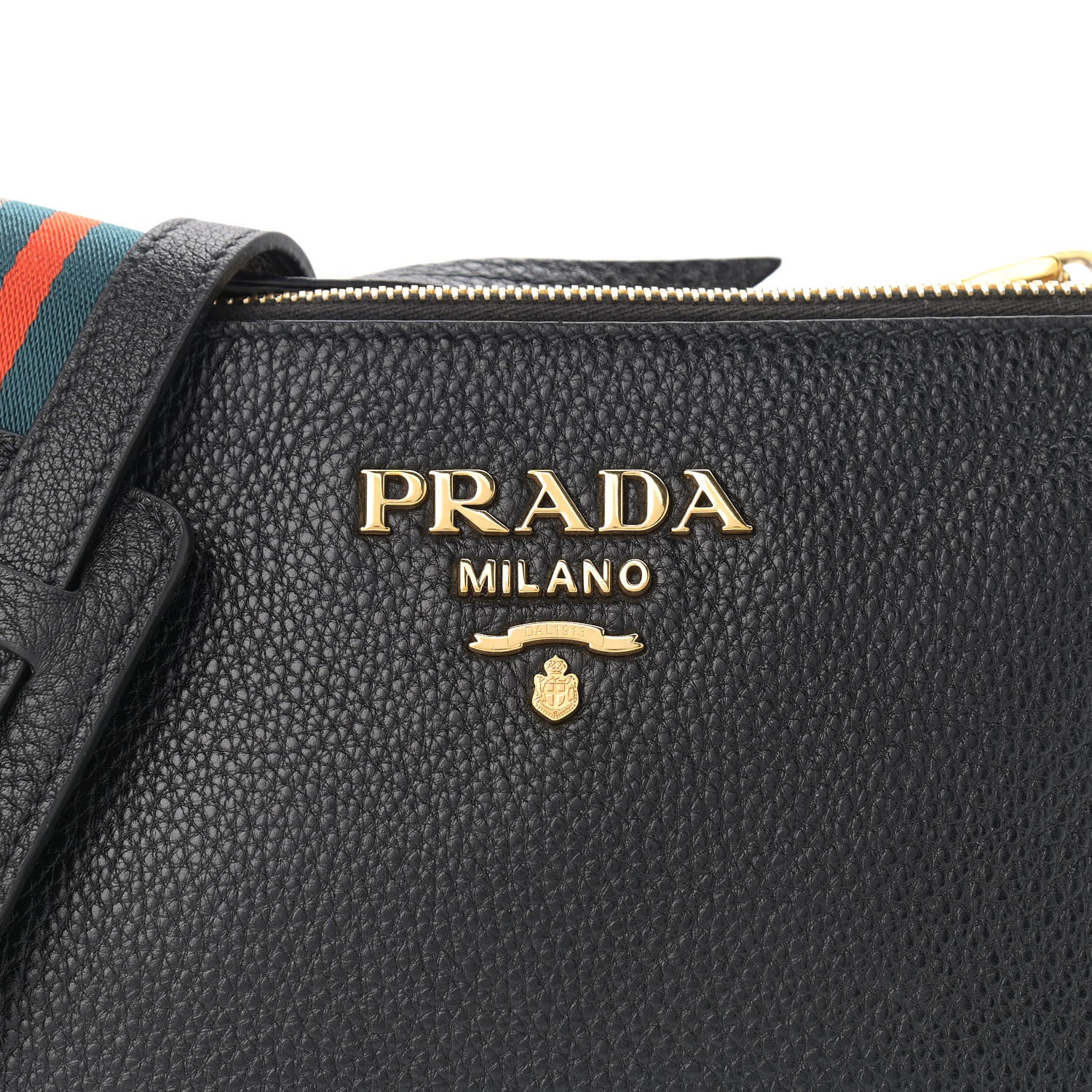 Prada Vitello Phenix Double Zip Crossbody Bag Black 9 of 11