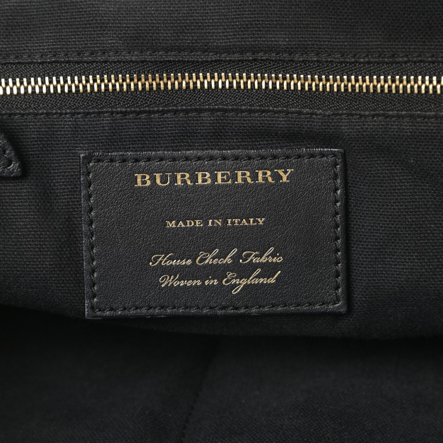 Grainy Calfskin House Check Small Canterbury Black