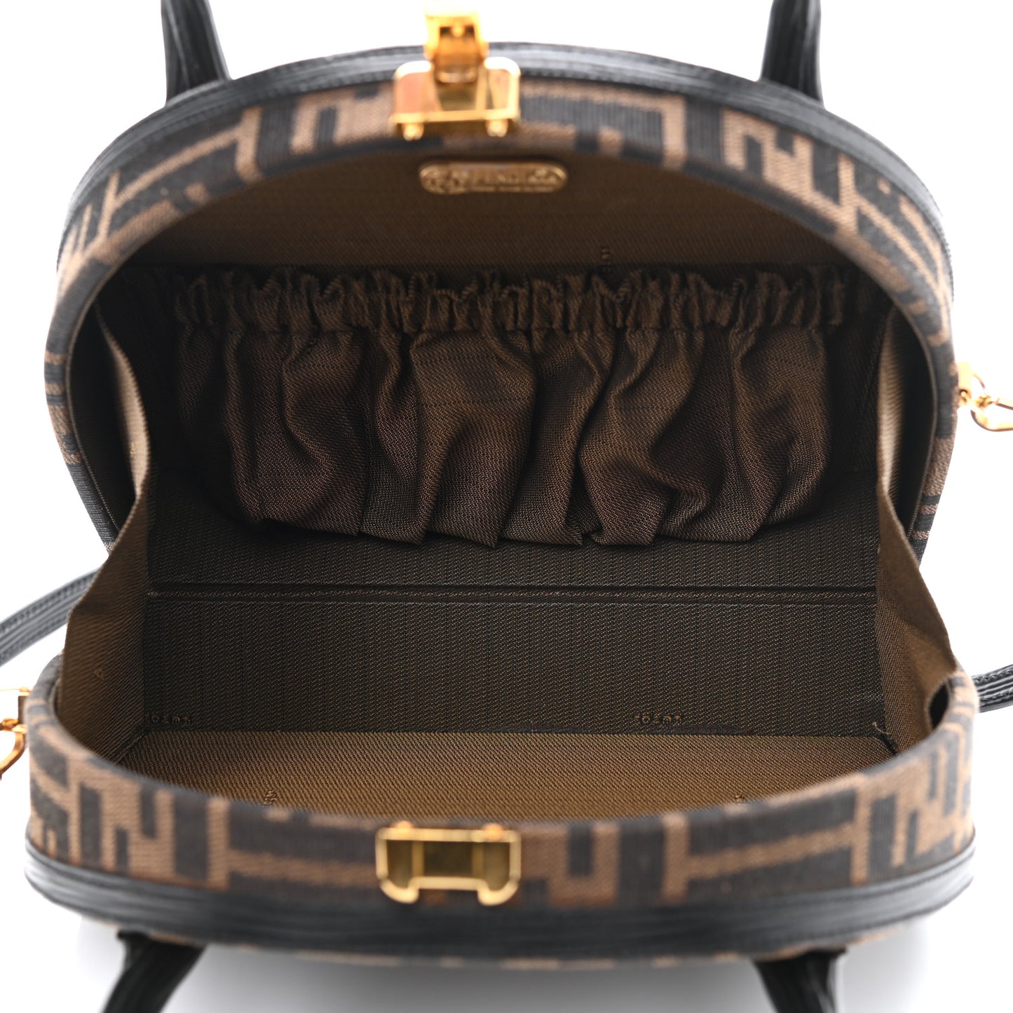 Zucca Calfskin Box Bag Tobacco Black