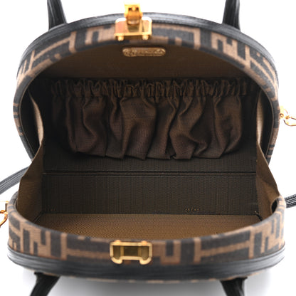 Fendi Zucca Calfskin Box Bag Tobacco Black 5 of 9