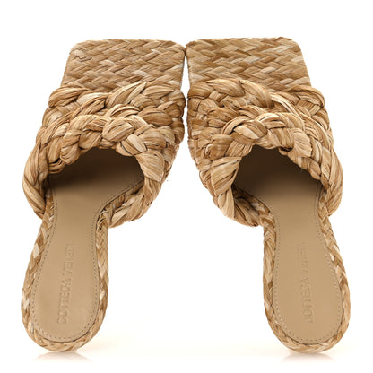 Bottega Veneta Raffia Twisted Intrecciato Stretch Mule Sandals 36 Macadamia 2 of 10