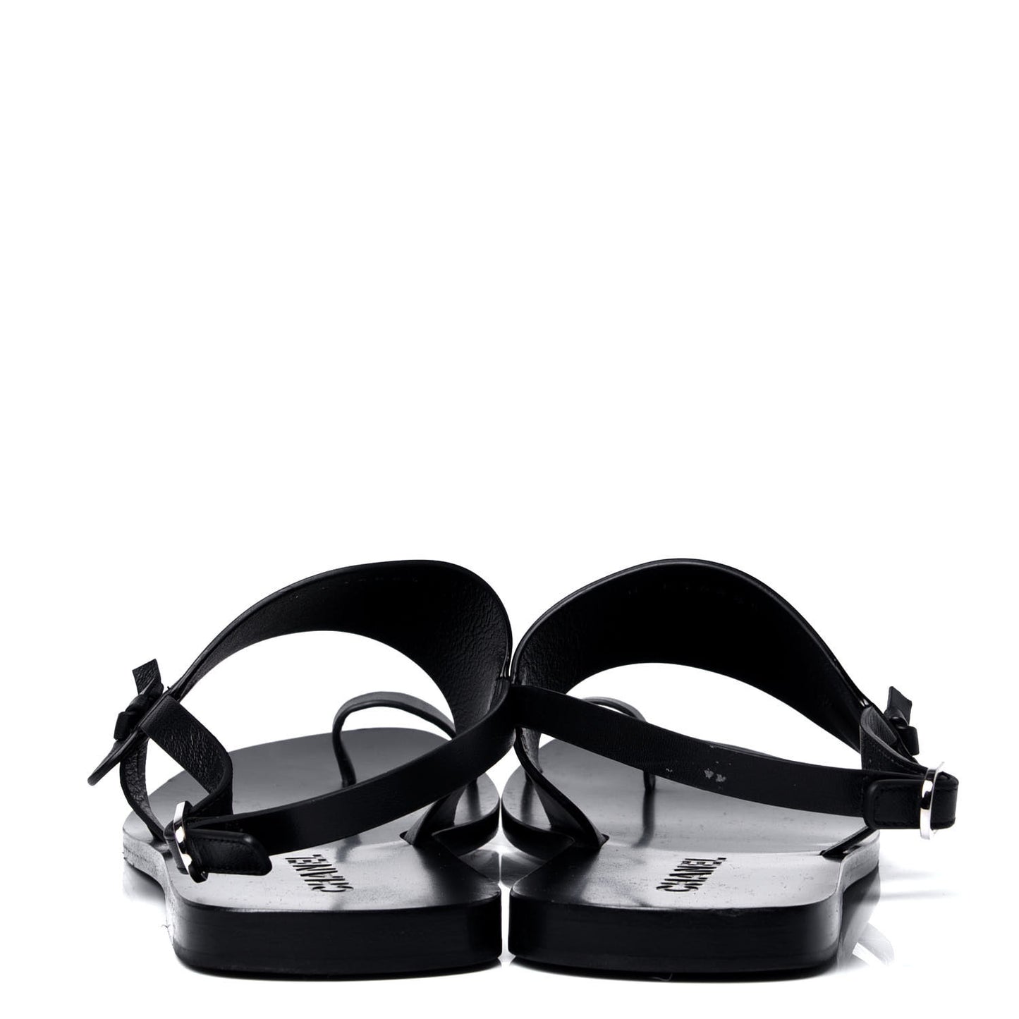 Goatskin CC Sandals 38 Black