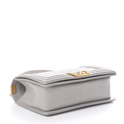 Chanel Caviar Quilted Medium Boy Flap Grey 4 of 11