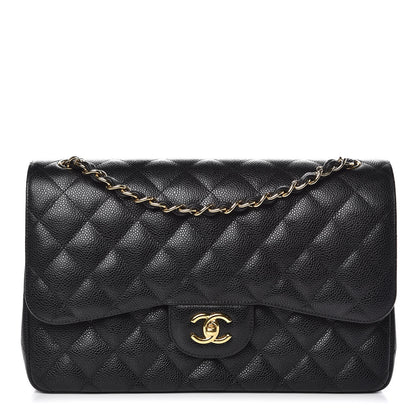 Chanel Caviar Quilted Jumbo Double Flap Black 1 of 9