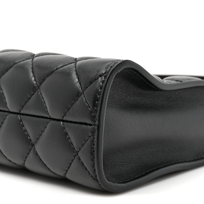 Chanel Lambskin Quilted CC Hobo Bag Black 9 of 10