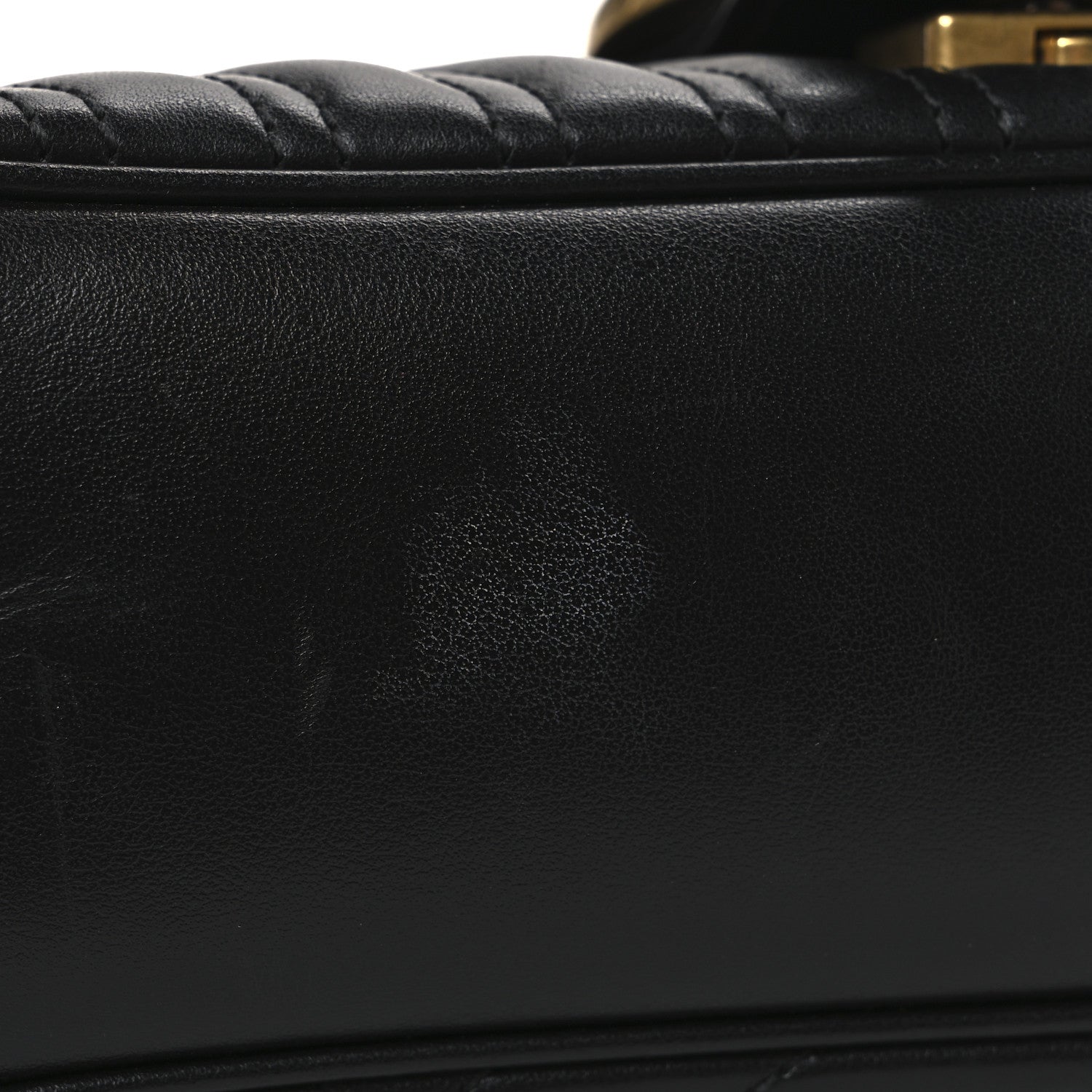 Gucci Calfskin Matelasse Small GG Marmont Shoulder Bag Black 11 of 12