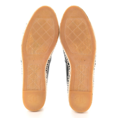 Chanel Lambskin CC Espadrilles 38 Black 5 of 9