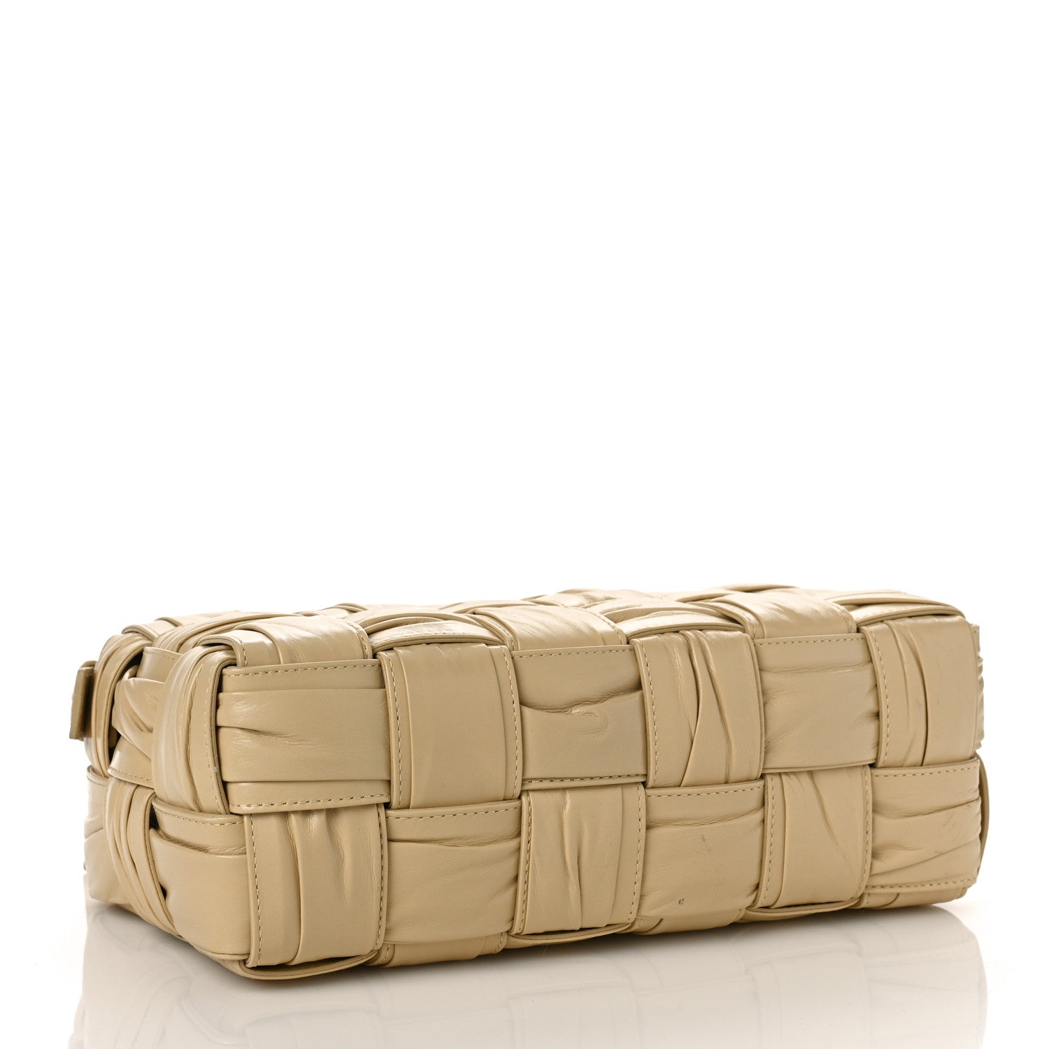 Bottega Veneta Calfskin Intreccio Plisse Camera Bag Porridge 4 of 8