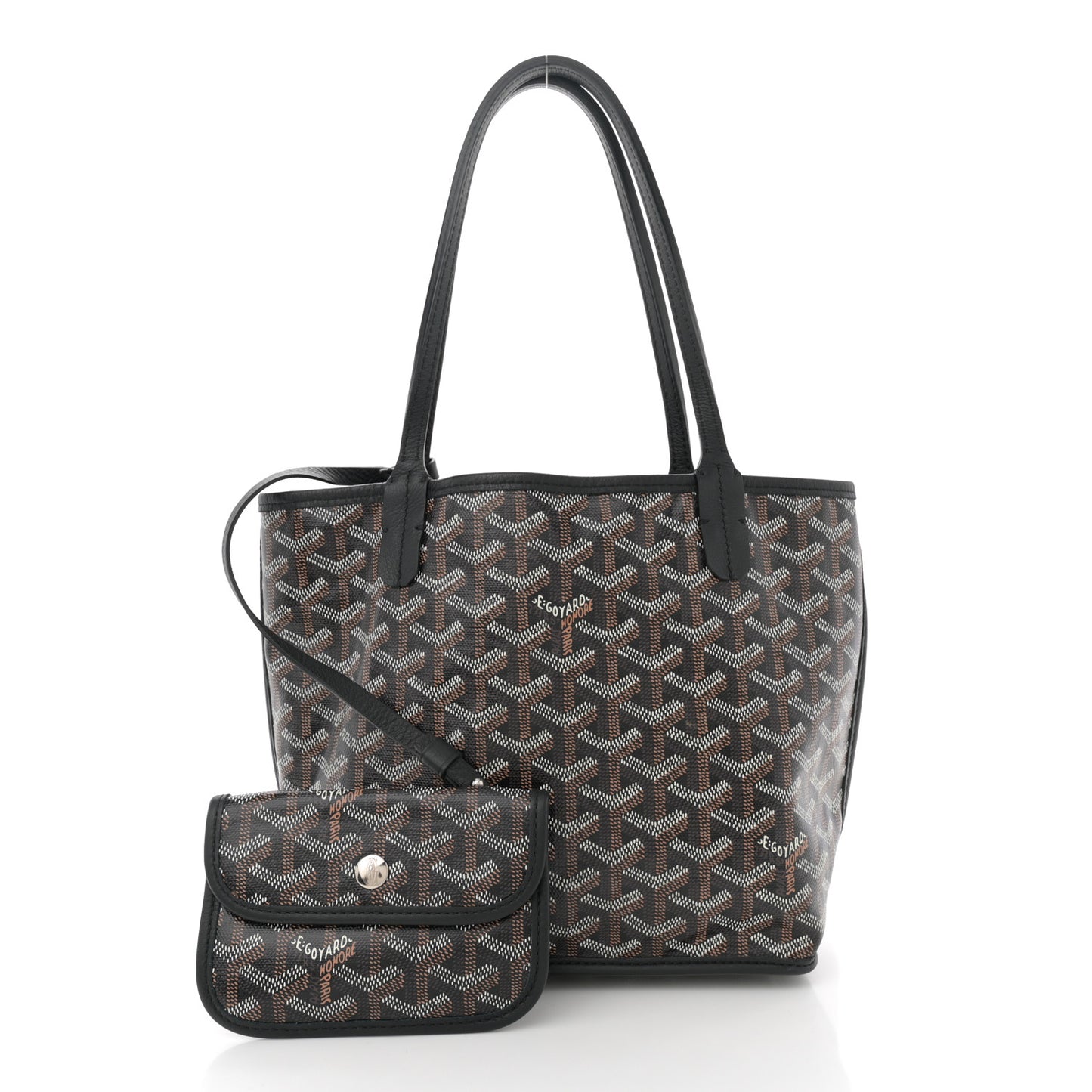 Goyardine Reversible Mini Anjou Black